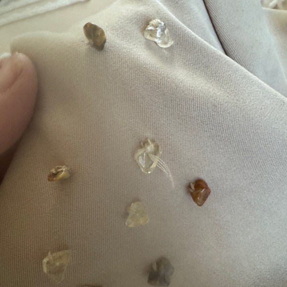 Jessica Howard Beige Beaded Neck Sheath Dress Wedding Guest Party Cocktail 12 - Picture 13 of 15